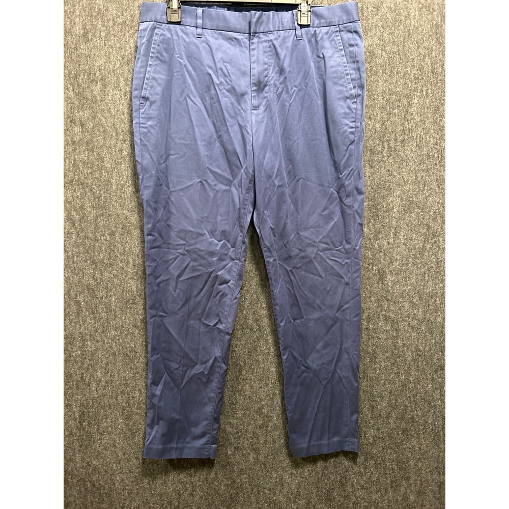 Bonobos Monday Chino Pants Mens 34x32 Blue Athletic Fit Cotton Stretch